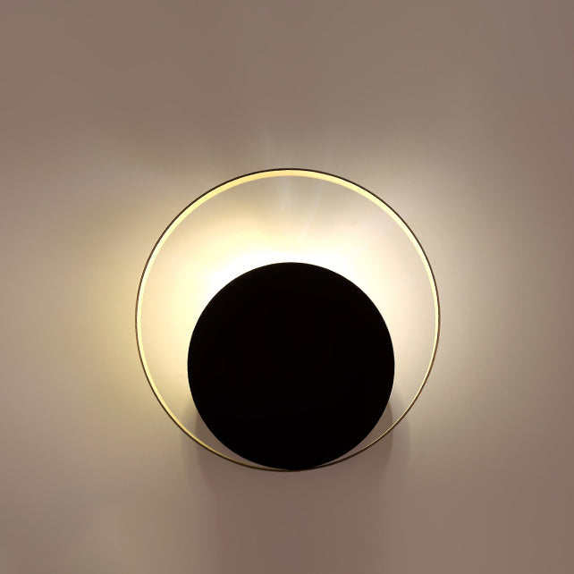Moderner minimalistischer Eisenkreisring 1-Licht Wandlampe für das Schlafzimmer