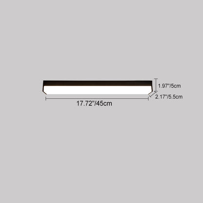 Moderne minimalistische lange rechteckige Aluminium-PC-LED-Einbau-Deckenleuchten für den Außenbereich patio