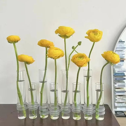 Flexible Blumenvasen mit Scharnieren Moderne Glasrohrvase