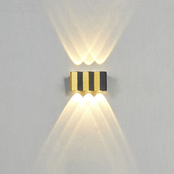 Moderne leichte Luxus Gold Aluminium Outdoor wasserdichte Terrasse LED Wandleuchte Lampe