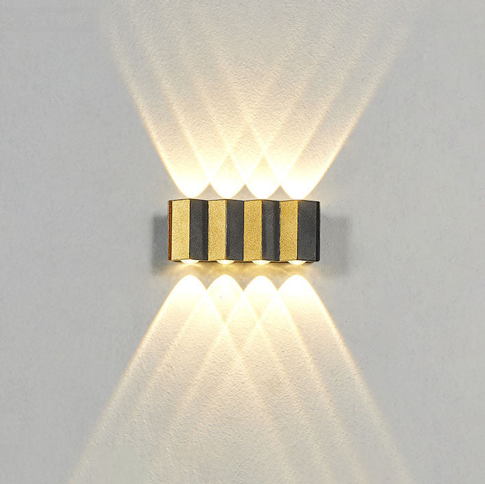 Moderne leichte Luxus Gold Aluminium Outdoor wasserdichte Terrasse LED Wandleuchte Lampe