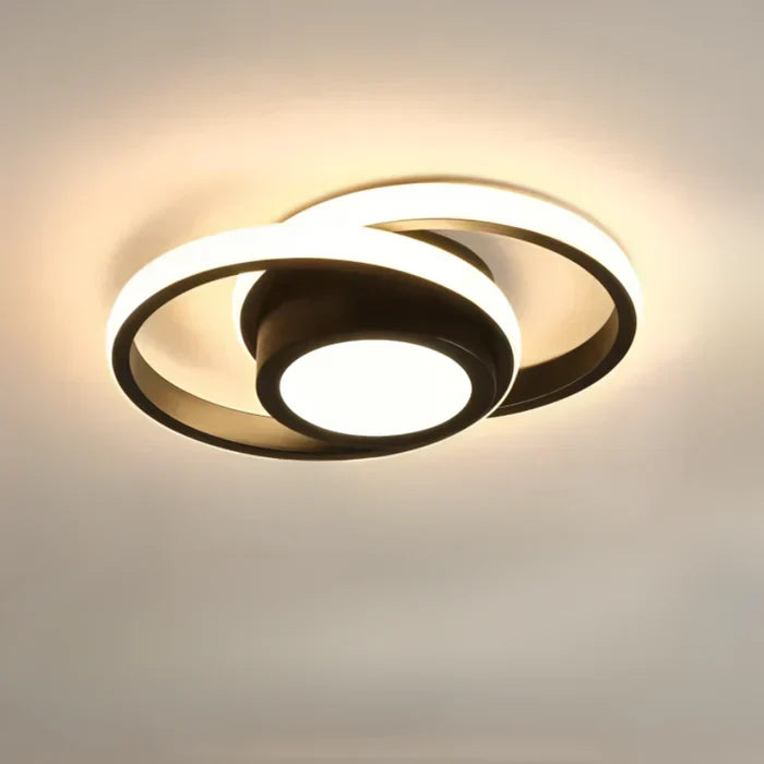 Moderne LED-Deckenlampe mit Doppelring-Design - Dämmerungsringe