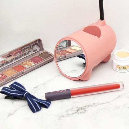 Cartoon Kreativ Rabbit LED Touch USB Stift Halter Schreibtisch Lampe