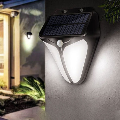 Solar Intelligentes Dreieck Außen Wasserdichte Körper Sensor Patio LED Wandlicht