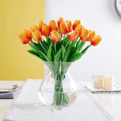 10-teilige Set künstlicher Tulpen aus Latex – stilvolle und langlebige Dekorationsblumen