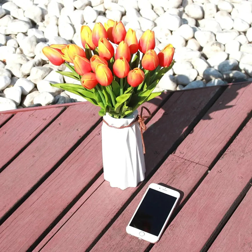 10-teilige Set künstlicher Tulpen aus Latex – stilvolle und langlebige Dekorationsblumen
