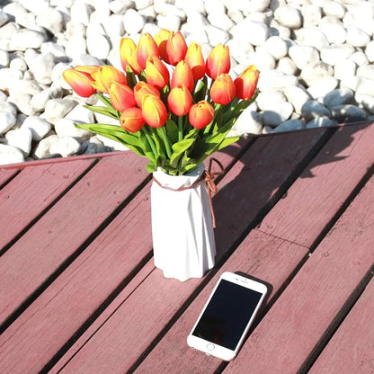 10-teilige Set künstlicher Tulpen aus Latex – stilvolle und langlebige Dekorationsblumen