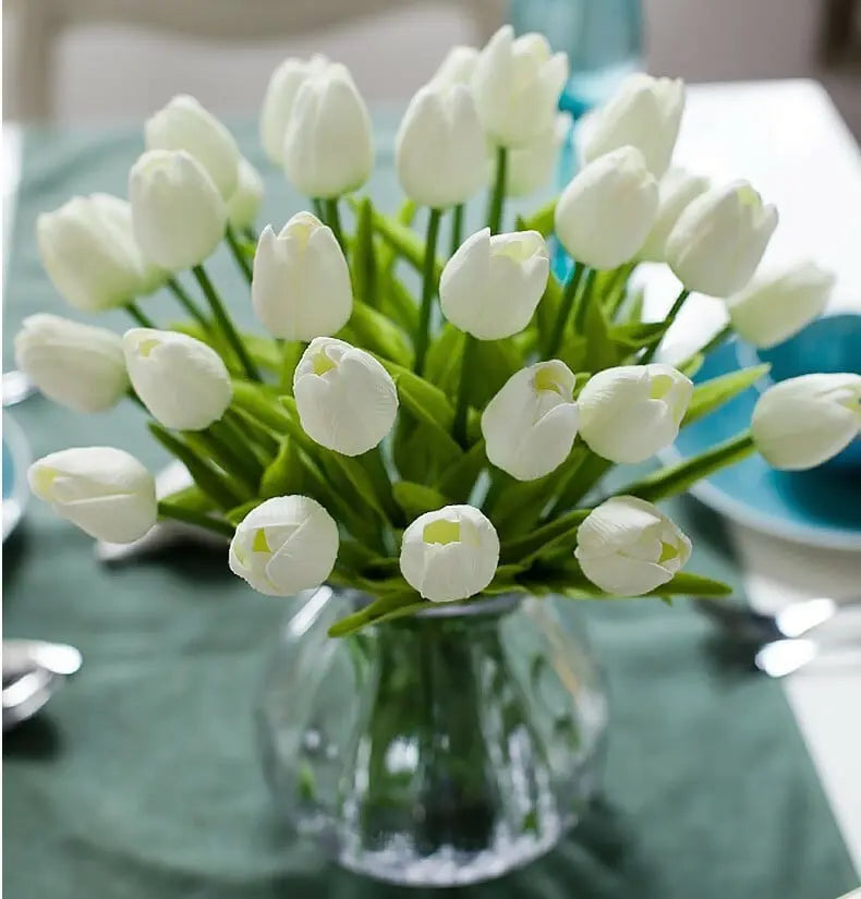 10-teilige Set künstlicher Tulpen aus Latex – stilvolle und langlebige Dekorationsblumen