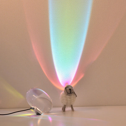 Kreative Kristallprojektion Engel Augen LED Tischlampe