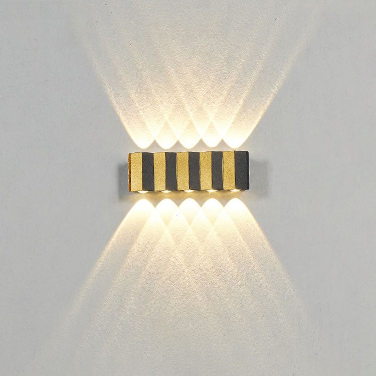 Moderne leichte Luxus Gold Aluminium Outdoor wasserdichte Terrasse LED Wandleuchte Lampe