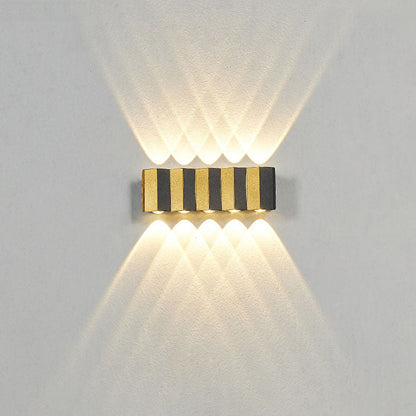 Moderne leichte Luxus Gold Aluminium Outdoor wasserdichte Terrasse LED Wandleuchte Lampe