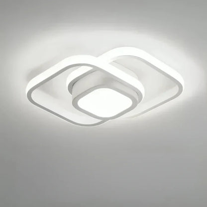 Moderne LED-Deckenlampe mit Doppelring-Design - Dämmerungsringe