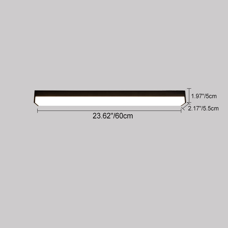 Moderne minimalistische lange rechteckige Aluminium-PC-LED-Einbau-Deckenleuchten für den Außenbereich patio
