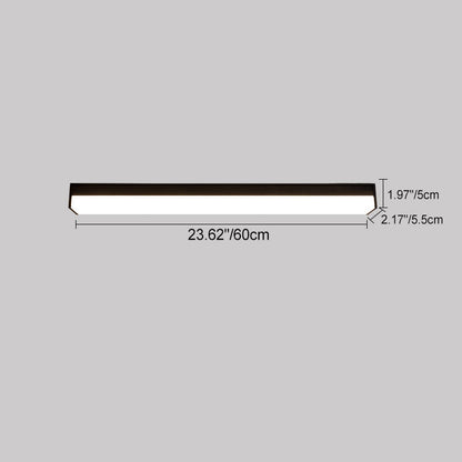 Moderne minimalistische lange rechteckige Aluminium-PC-LED-Einbau-Deckenleuchten für den Außenbereich patio