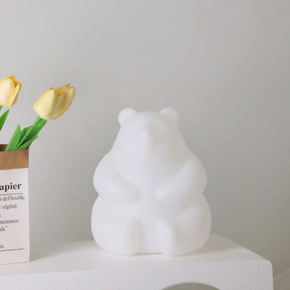 Zeitgenössische kreative Bär PE LED Tischlampe für das Wohnzimmer