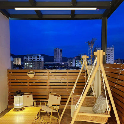 Moderne minimalistische lange rechteckige Aluminium-PC-LED-Einbau-Deckenleuchten für den Außenbereich patio