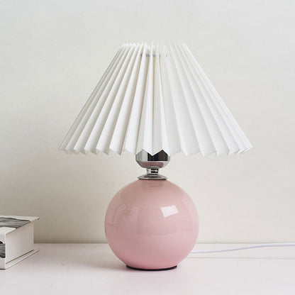 Nordic minimalist 1-flammige Tischlampe aus Keramik mit Falten