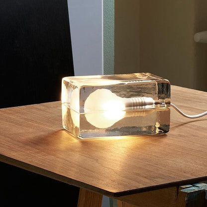Icecube Lampe - Moderne Tischlampe in Form eines Eisblocks