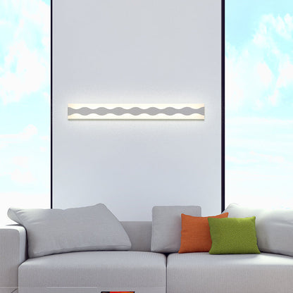 Heim Zeile | 16"/19.5" Breite LED Badezimmer Spiegel Beleuchtung mit Wellen-Acrylschirm Weiße Wandleuchte in Warm/Weiß Licht