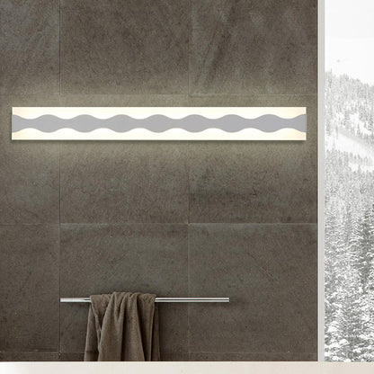 Heim Zeile | 16"/19.5" Breite LED Badezimmer Spiegel Beleuchtung mit Wellen-Acrylschirm Weiße Wandleuchte in Warm/Weiß Licht