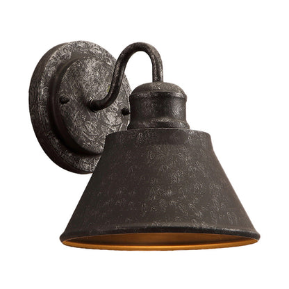 Metall Antik Schwarz Wandlampen Trommel/Trumpet Schirm 1-Licht Retro Rustikal Wandlampe Montage