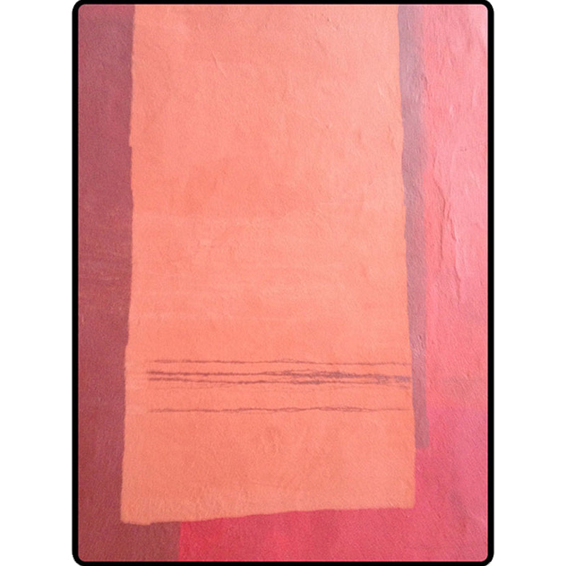 Rot und gelb Schlafzimmer Teppich Modern abstraktes Malmuster Teppich Polyester waschbarer fleckenresistenter Teppich