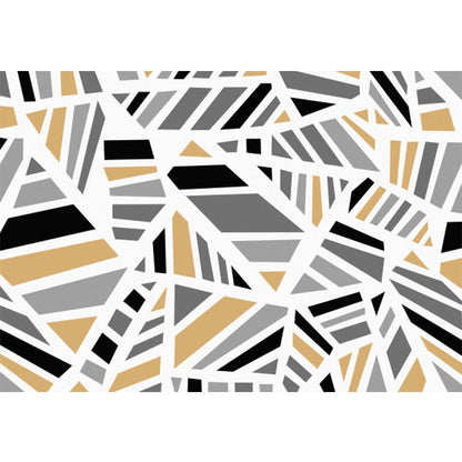 Minimalistischer moderner Teppich in grauer Geometrie, unregelmäßige Form, Musterteppich, Polyester, rutschfeste Rücken, Teppich für die Inneneinrichtung