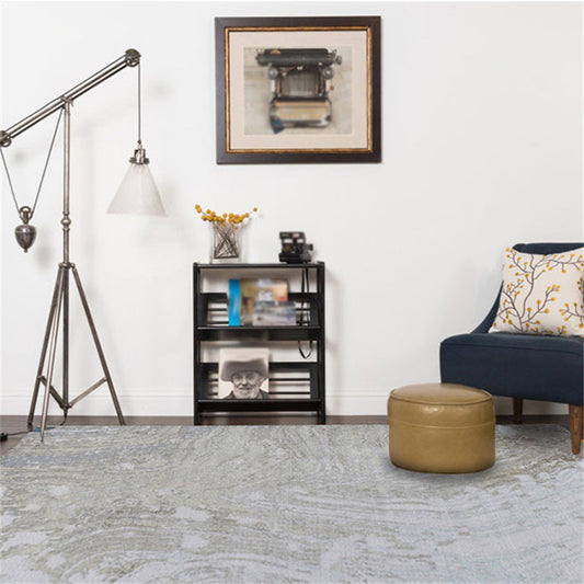 Grau Schlafzimmer Teppich Modern Abstrakt Zement Muster Teppich Polyester Waschbar Fleckenresistenter Teppich