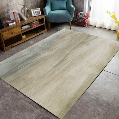 Moderner Teppich für das Wohnzimmer im braunen abstrakten Druck, Polyester, maschinenwaschbar, rutschfester Teppichbereich