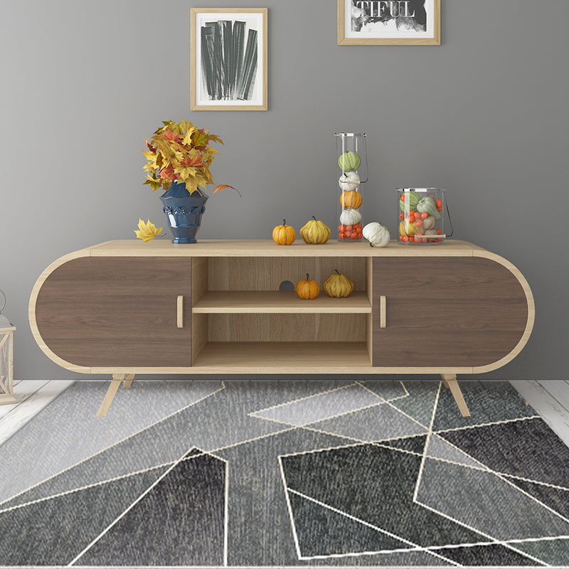 Einzigartiger mehrfarbiger gestreifter Teppich mit geometrischem Druck aus Polyester Moderner Teppich Haustierfreundlicher rutschfester Rücken Teppich für das Schlafzimmer