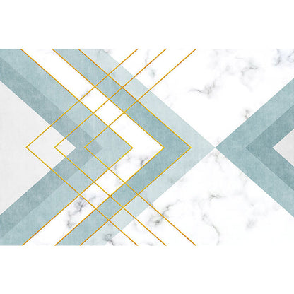 Nordic Geometrisches Muster Teppich Grün und Pink Polyester Teppich Waschbar Haustierfreundlich Rutschfester Teppich für das Wohnzimmer