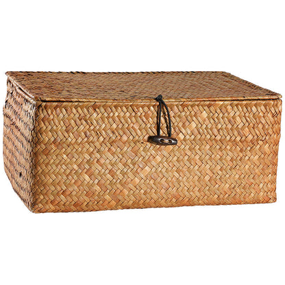 Handgewebte Aufbewahrungsbox mit Deckel