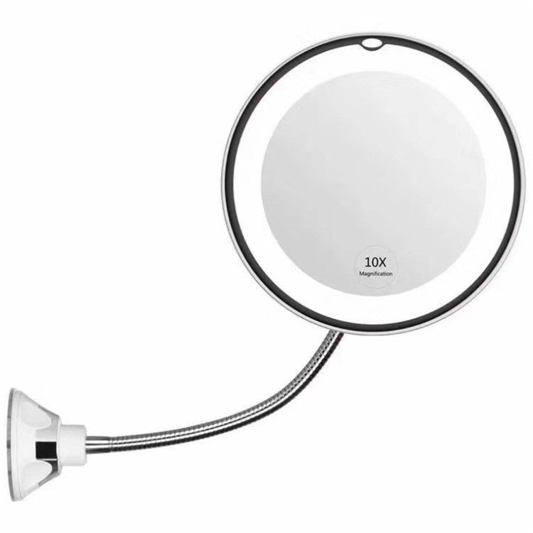 10x Vergrößerung LED wandmontierter Kosmetikspiegel mit Lampe universeller 360-Grad faltbarer Spiegel MFlexibler Spiegel