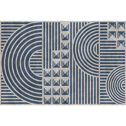 Kreativer moderner Teppich Polyester geometrisches und Streifenmuster Teppich waschbar haustierfreundlicher rutschfester Teppich für das Wohnzimmer