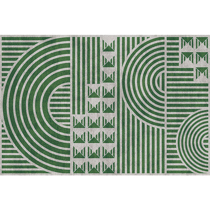 Kreativer moderner Teppich Polyester geometrisches und Streifenmuster Teppich waschbar haustierfreundlicher rutschfester Teppich für das Wohnzimmer