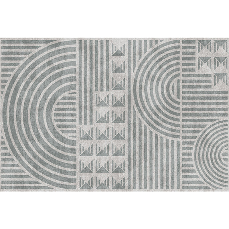Kreativer moderner Teppich Polyester geometrisches und Streifenmuster Teppich waschbar haustierfreundlicher rutschfester Teppich für das Wohnzimmer