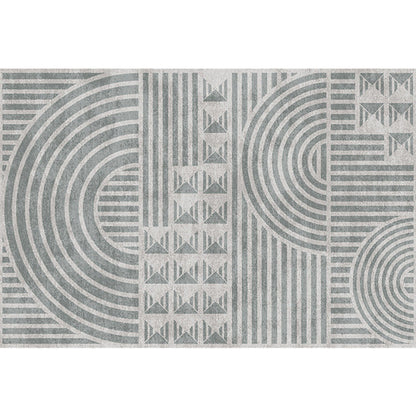 Kreativer moderner Teppich Polyester geometrisches und Streifenmuster Teppich waschbar haustierfreundlicher rutschfester Teppich für das Wohnzimmer