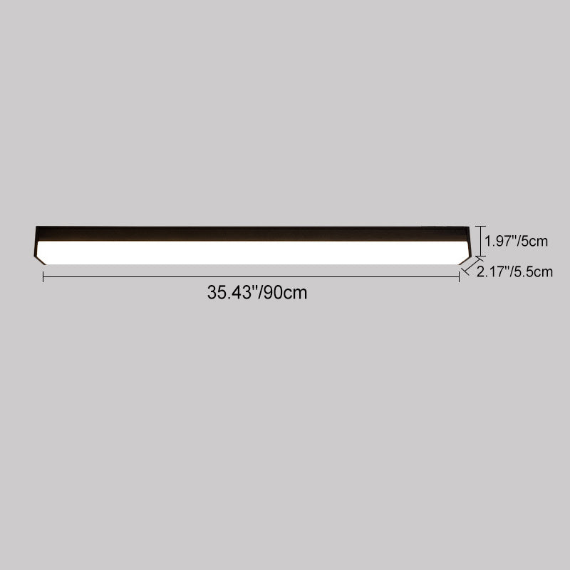 Moderne minimalistische lange rechteckige Aluminium-PC-LED-Einbau-Deckenleuchten für den Außenbereich patio