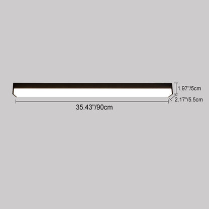 Moderne minimalistische lange rechteckige Aluminium-PC-LED-Einbau-Deckenleuchten für den Außenbereich patio
