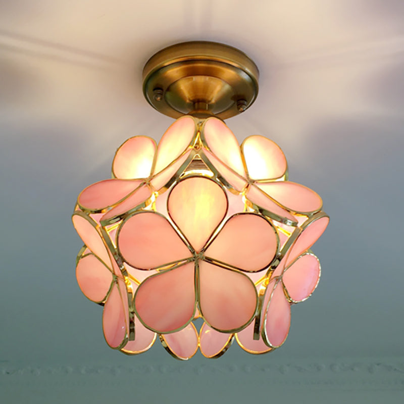 Retro-Stil PVC-Deckenlampe – florales Muster für einen einzigartigen Look