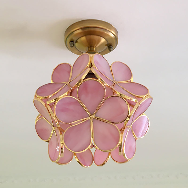 Retro-Stil PVC-Deckenlampe – florales Muster für einen einzigartigen Look