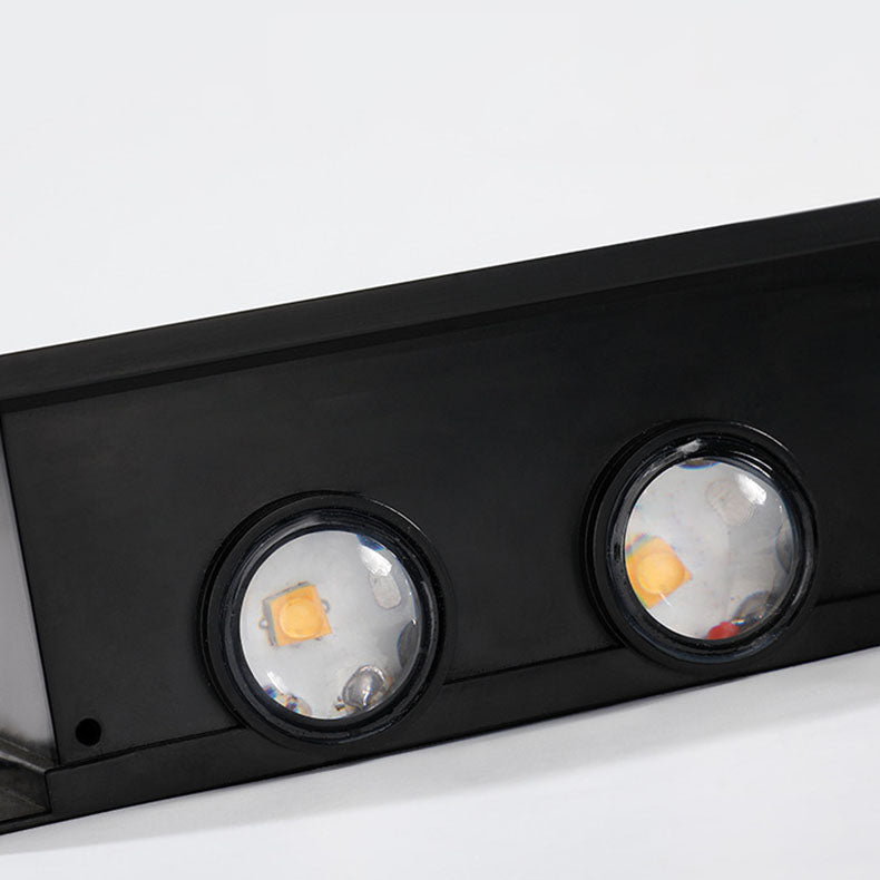 Moderne Einfachheit Solar wasserdichte rechteckige ABS PMMA LED Wandleuchte Lampe für Outdoor-Terrasse