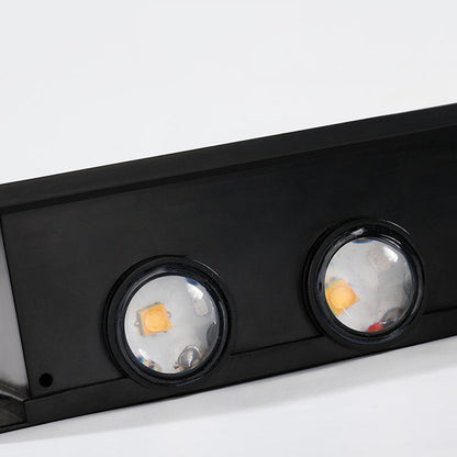 Moderne Einfachheit Solar wasserdichte rechteckige ABS PMMA LED Wandleuchte Lampe für Outdoor-Terrasse