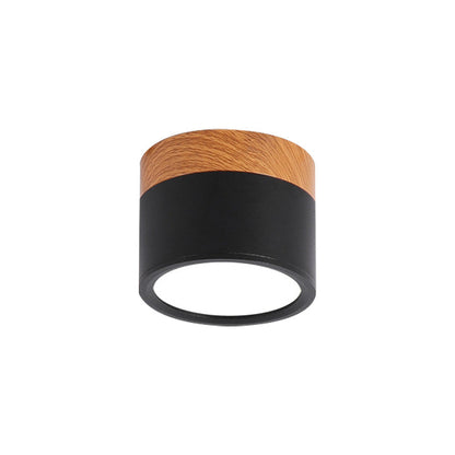 Moderne Macaron Deckenlampe – Kompakte Metall-/Holz-Deckenleuchte für Küche und Bar in Gelb, Heim Zeile und Heim Zeileack