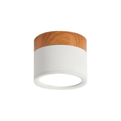 Moderne Macaron Deckenlampe – Kompakte Metall-/Holz-Deckenleuchte für Küche und Bar in Gelb, Heim Zeile und Heim Zeileack