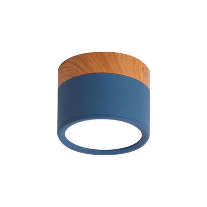 Moderne Macaron Deckenlampe – Kompakte Metall-/Holz-Deckenleuchte für Küche und Bar in Gelb, Heim Zeile und Heim Zeileack