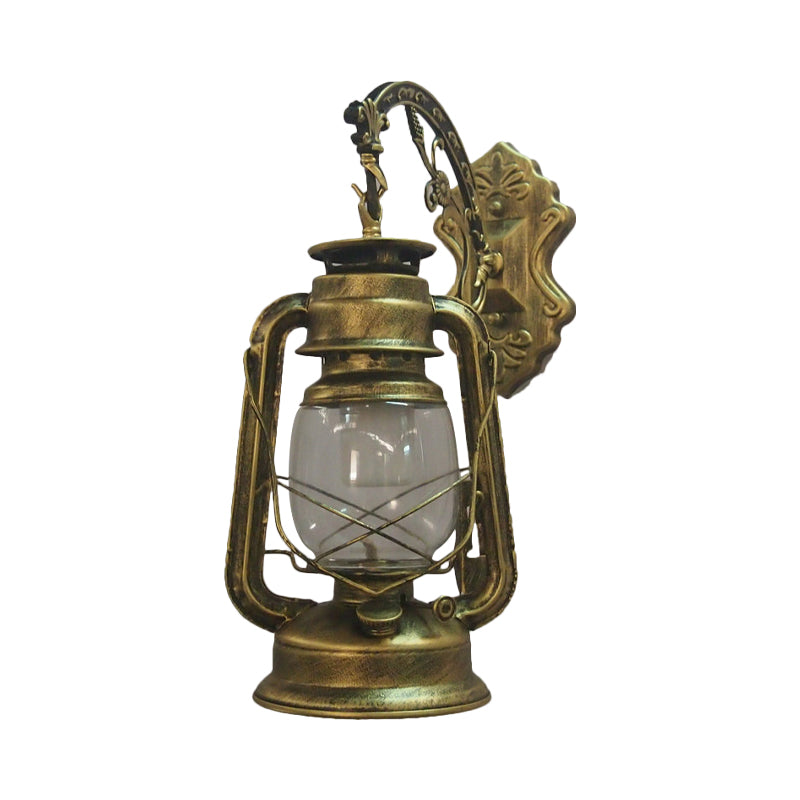 1-Licht Kerosin Wandleuchte Nautisch Schwarz/Kupfer/Bronze Klarglas Wandleuchten für das Esszimmer