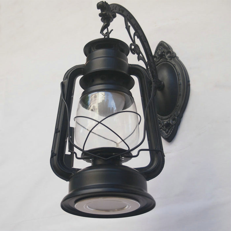 1-Licht Kerosin Wandleuchte Nautisch Schwarz/Kupfer/Bronze Klarglas Wandleuchten für das Esszimmer