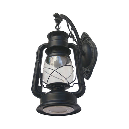 1-Licht Kerosin Wandleuchte Nautisch Schwarz/Kupfer/Bronze Klarglas Wandleuchten für das Esszimmer