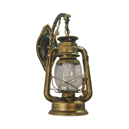 1-Licht Kerosin Wandleuchte Nautisch Schwarz/Kupfer/Bronze Klarglas Wandleuchten für das Esszimmer